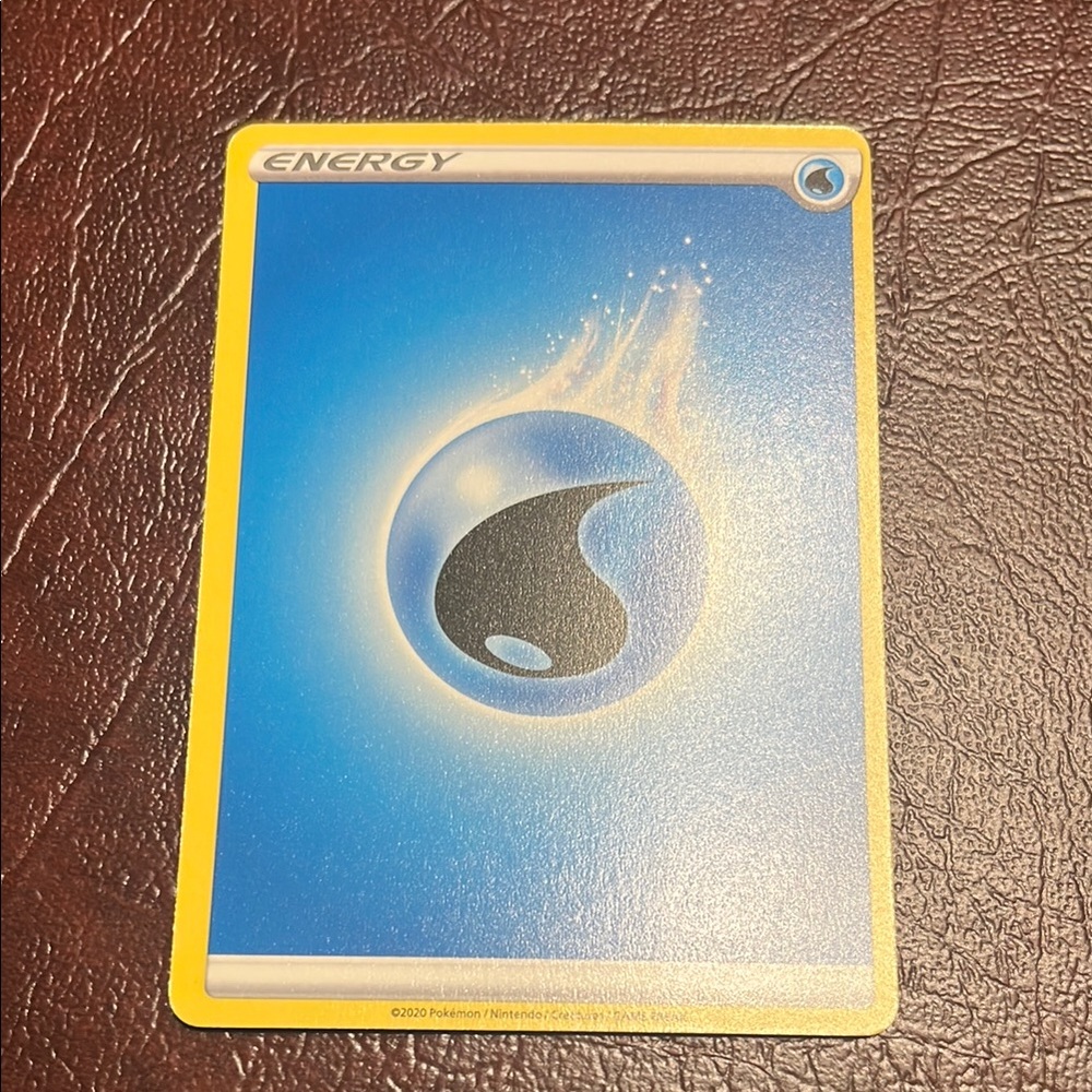 Pokemon Water Energy Card with Yellow Border